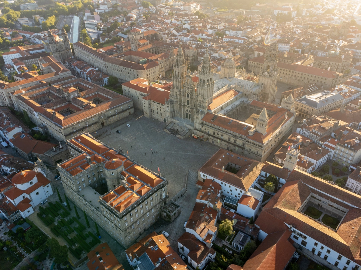 atardecer en Santiago de compostela